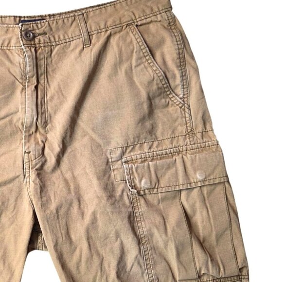 Levi's Khaki Tan Six Pocket Casual Outdoor Cotton Cargo Shorts Men's Size 36 - Picture 3 of 9